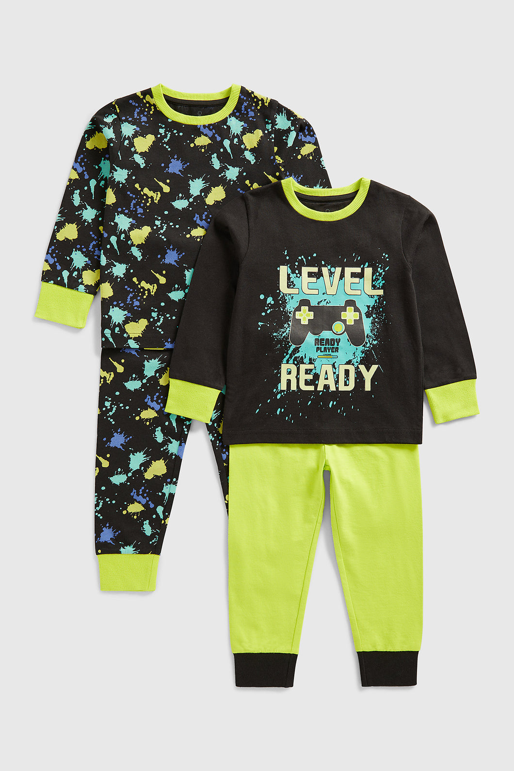 Mothercare Gamer Glow-in-the-Dark Pyjamas - 2 Pack