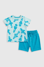 Load image into Gallery viewer, Mothercare Rocket T-Shirt And Shorts Set
