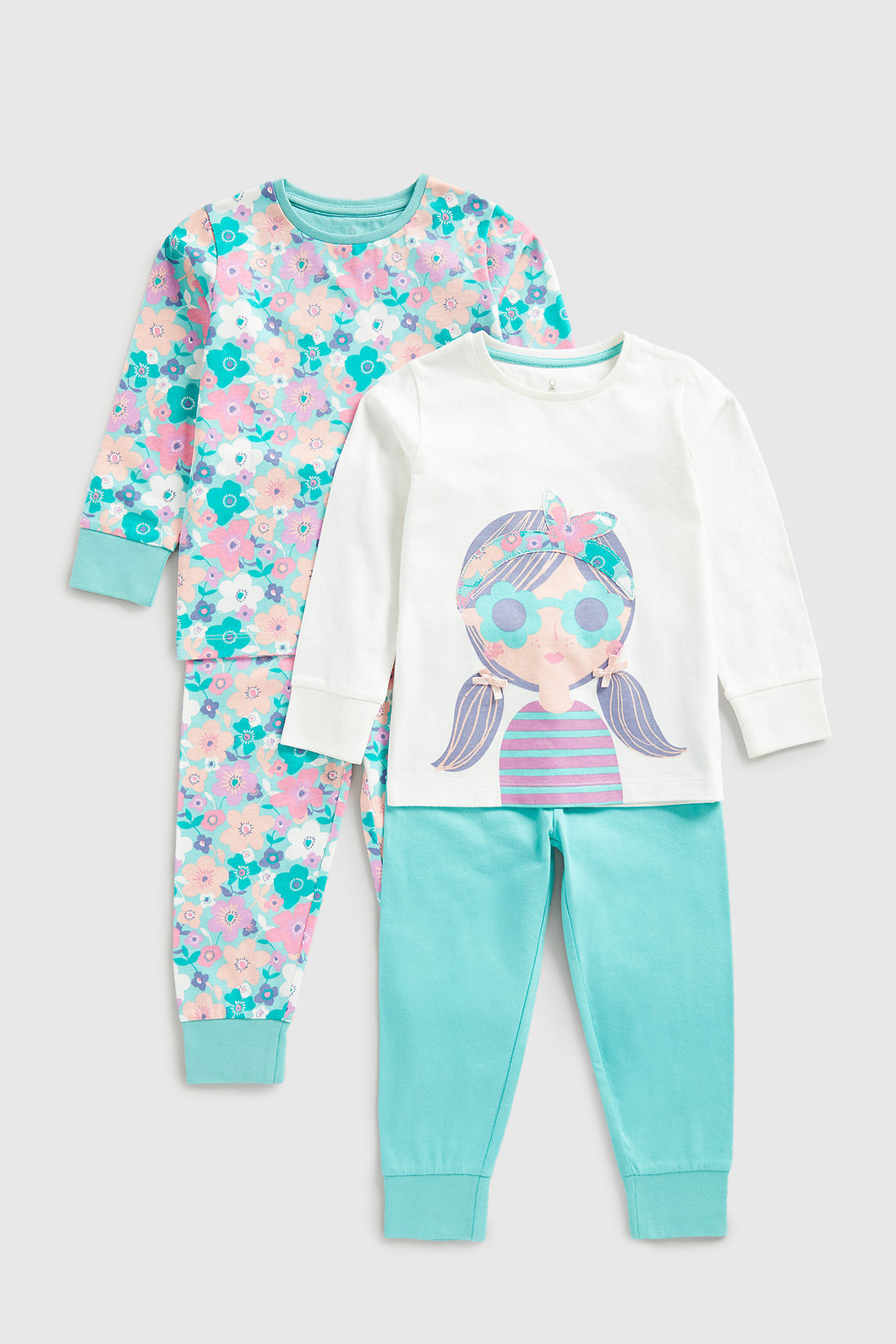 Mothercare Flower Girl Pyjamas - 2 Pack