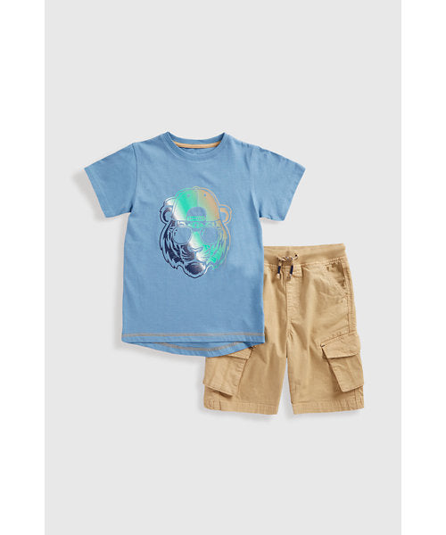 Mothercare Cargo Shorts And T-Shirt Set