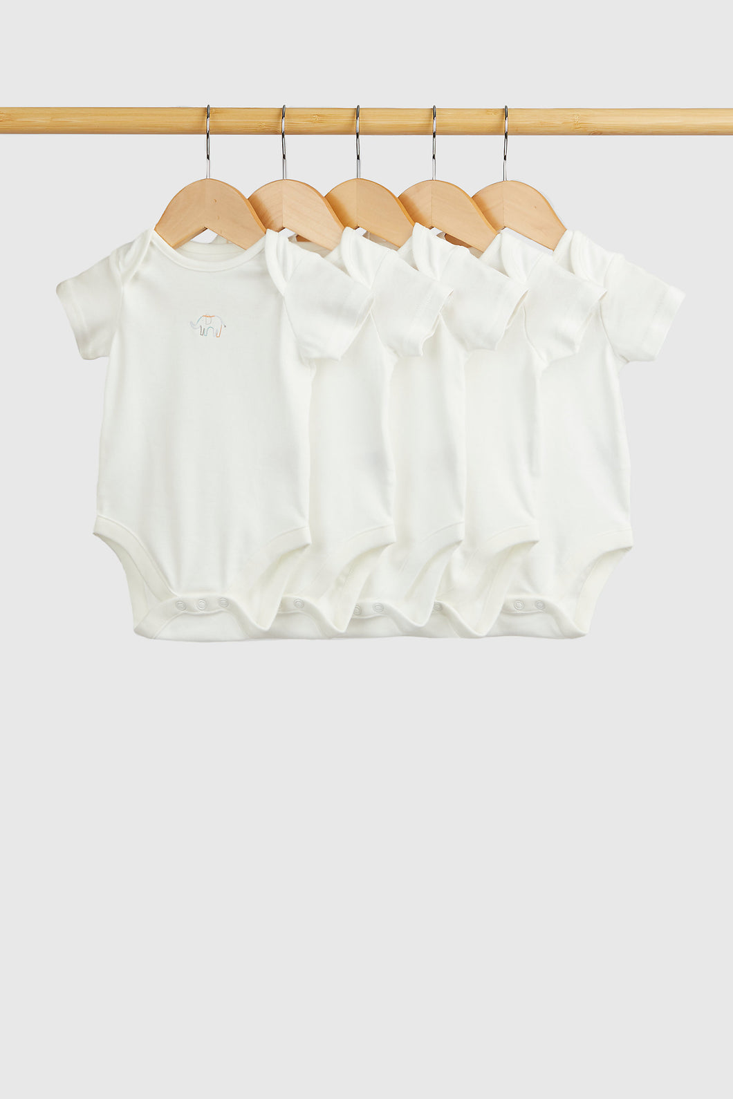 Mothercare Safari Short-Sleeved Bodysuits - 5 Pack