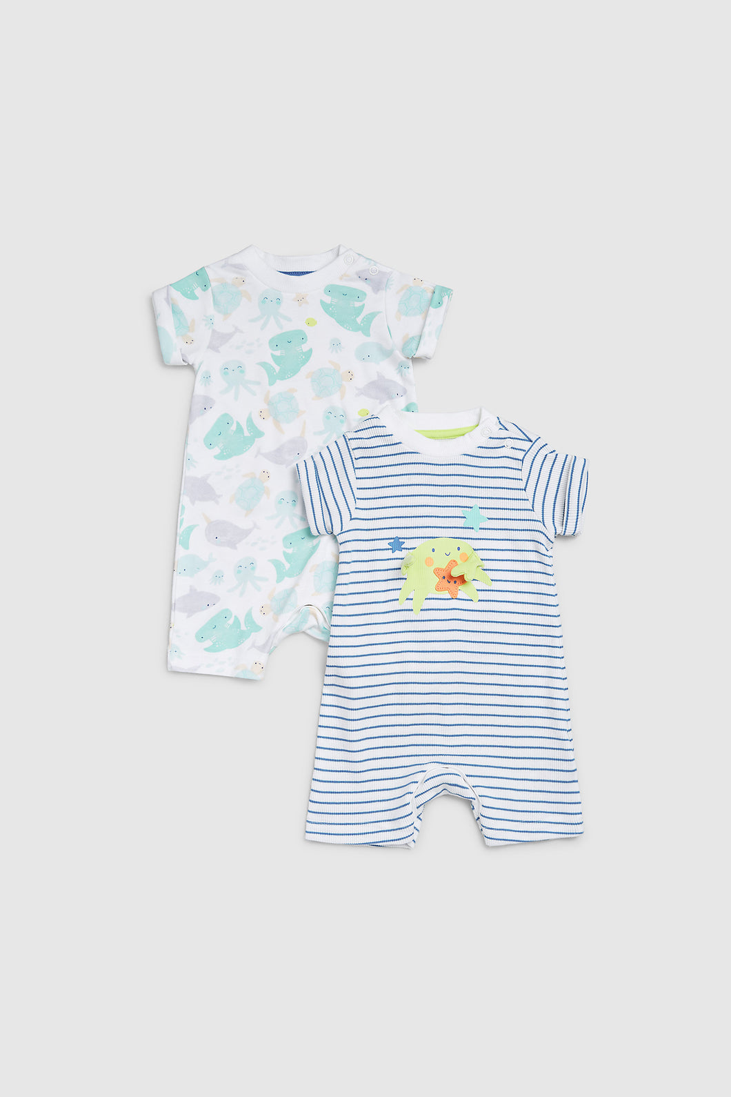 Mothercare Under The Sea Rompers - 2 Pack