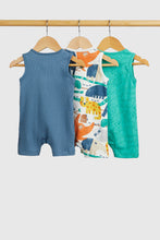 Load image into Gallery viewer, Mothercare Jungle Rompers - 3 Pack
