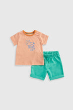 Load image into Gallery viewer, Mothercare Leopard T-Shirt And Shorts Set
