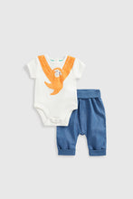 Load image into Gallery viewer, Mothercare Monkey Bodysuit And Jogger Set
