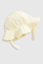 Load image into Gallery viewer, Mothercare Yellow Romper And Hat Set
