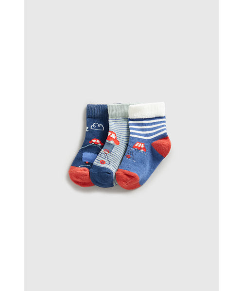 Mothercare Transport Baby Socks - 3 Pack