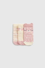 Load image into Gallery viewer, Mothercare Pink Leopard Baby Socks - 3 Pack
