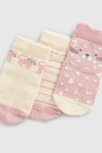 Load image into Gallery viewer, Mothercare Pink Leopard Baby Socks - 3 Pack
