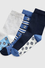 Load image into Gallery viewer, Mothercare Football Slip-Resist Socks - 3 Pack
