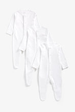 Load image into Gallery viewer, Mothercare White Sleepsuits - 3 Pack
