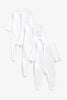 Mothercare White Sleepsuits - 3 Pack