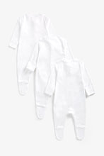 Load image into Gallery viewer, Mothercare White Sleepsuits - 3 Pack
