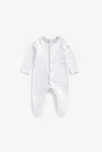 Load image into Gallery viewer, Mothercare Grey Animal Sleepsuits - 3 Pack
