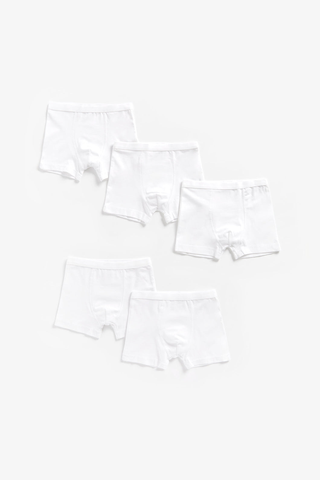 Mothercare White Trunk Briefs - 5 Pack