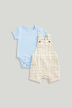 Load image into Gallery viewer, Mothercare My First Bibshorts and Bodysuit Set
