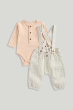 Load image into Gallery viewer, Mothercare Striped Trousers and Bodysuit Set
