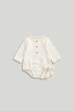 Load image into Gallery viewer, Mothercare Muslin Bodysuit and Socks Set
