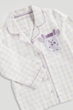 Load image into Gallery viewer, Mothercare Lilac Gingham Woven Pyjamas
