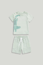 Load image into Gallery viewer, Mothercare Crocodile T-Shirt and Shorts Set
