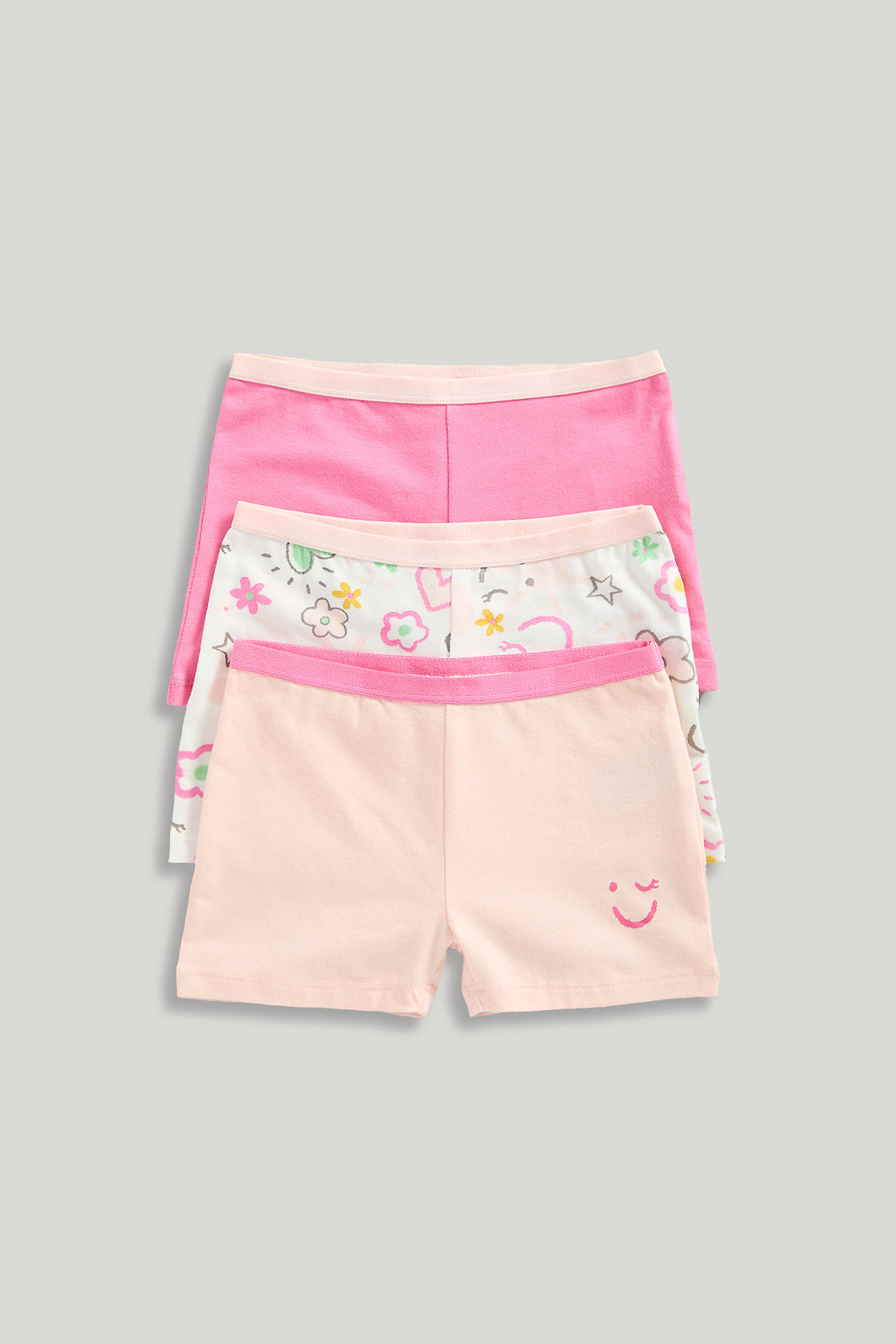 Mothercare Flower Short Briefs - 3 Pack