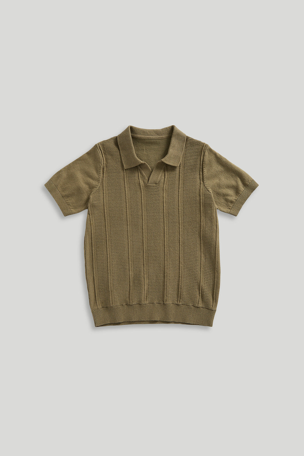 Mothercare Khaki Knitted Polo Shirt