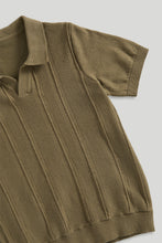 Load image into Gallery viewer, Mothercare Khaki Knitted Polo Shirt
