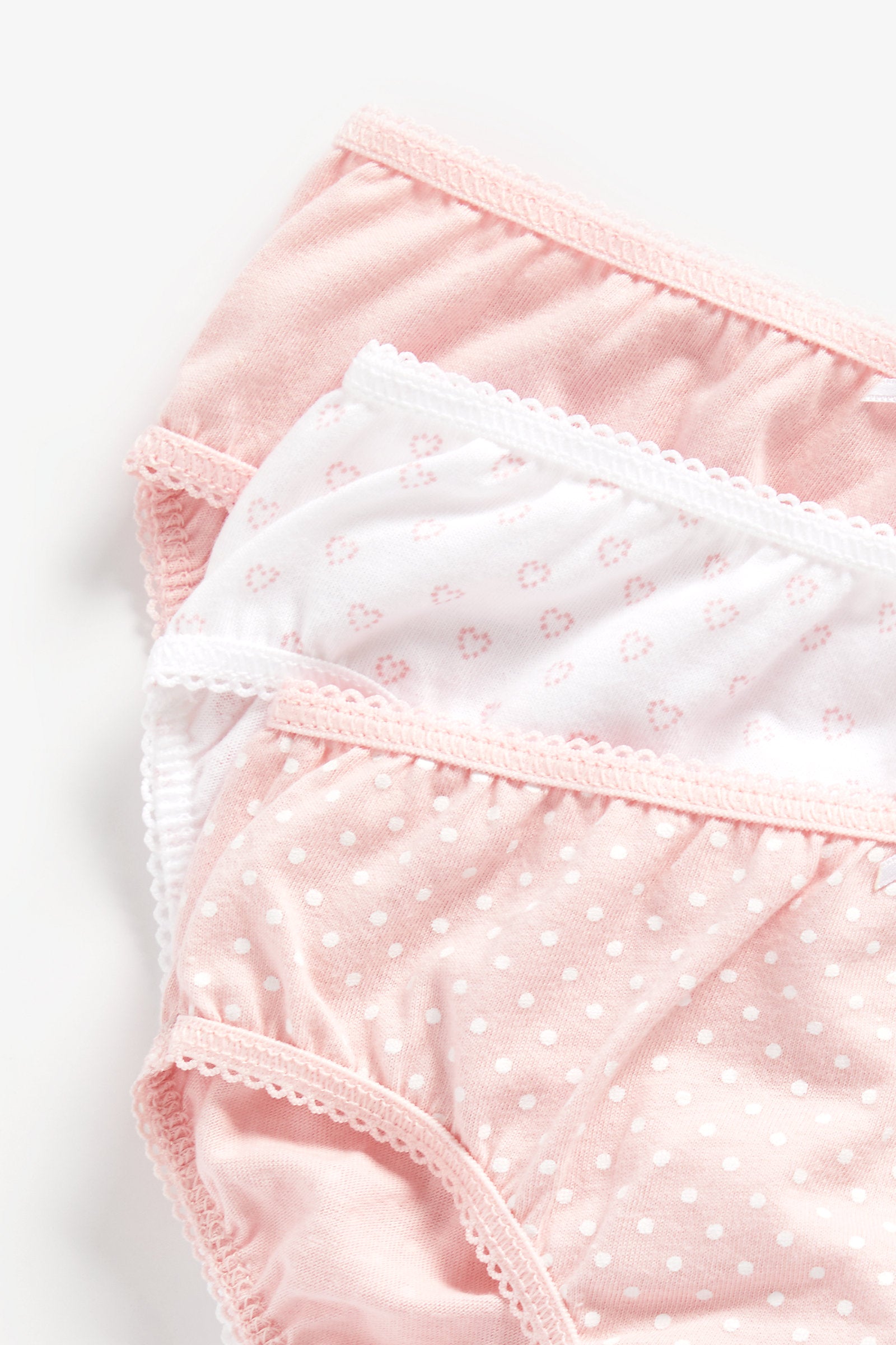 Mothercare Pink And White Briefs - 5 Pack