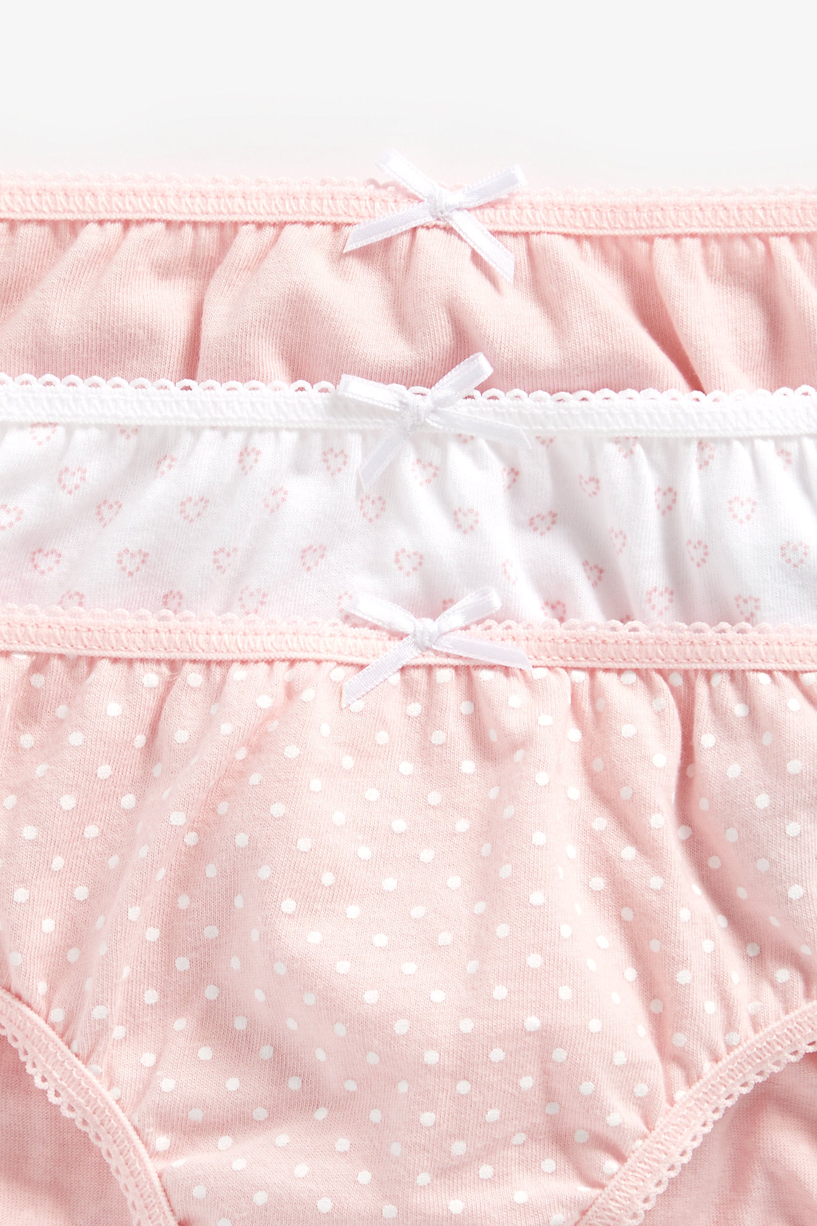 Mothercare Pink And White Briefs - 5 Pack