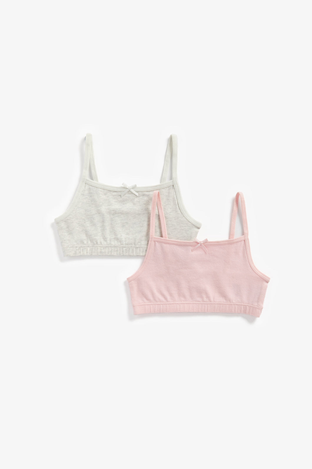 Mothercare Pink And Grey Crop Tops - 2 Pack