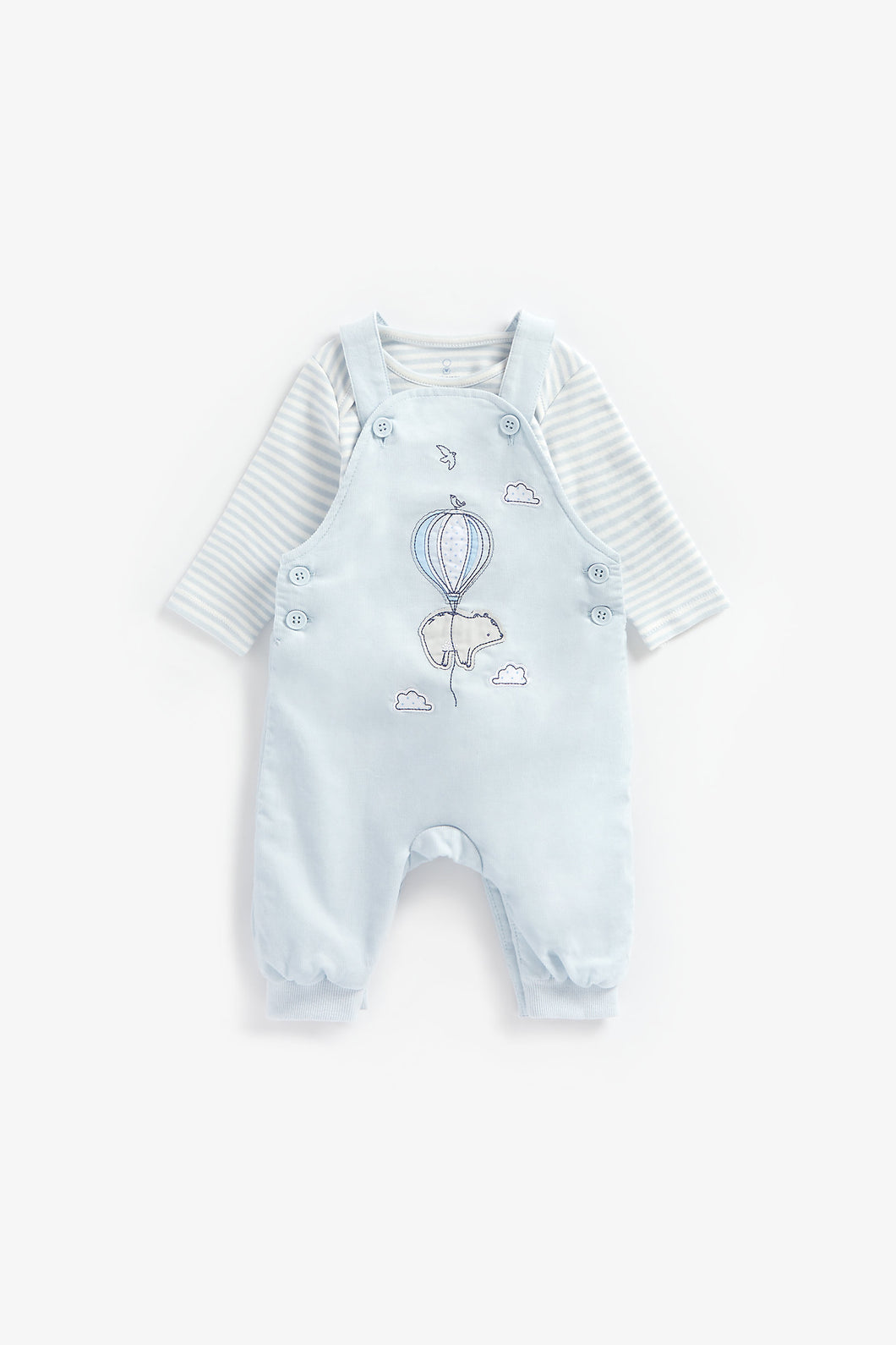 Mothercare Little Bear Cord Dungarees And Bodysuit Set