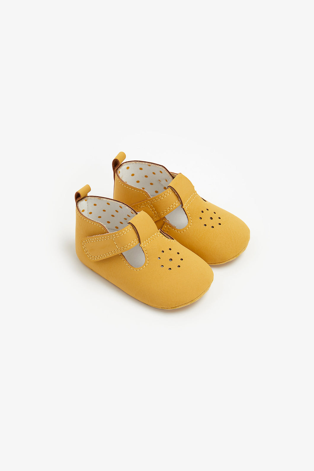 Mothercare Mustard T-Bar Pram Shoes