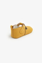 Load image into Gallery viewer, Mothercare Mustard T-Bar Pram Shoes
