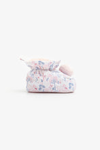 Load image into Gallery viewer, Mothercare Floral Baby Booties With Pom Pom
