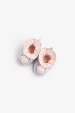 Load image into Gallery viewer, Mothercare Floral Baby Booties With Pom Pom
