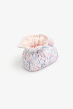 Load image into Gallery viewer, Mothercare Floral Baby Booties With Pom Pom
