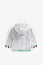 Load image into Gallery viewer, Mothercare Grey Zip-Through Hoody With Pom Poms
