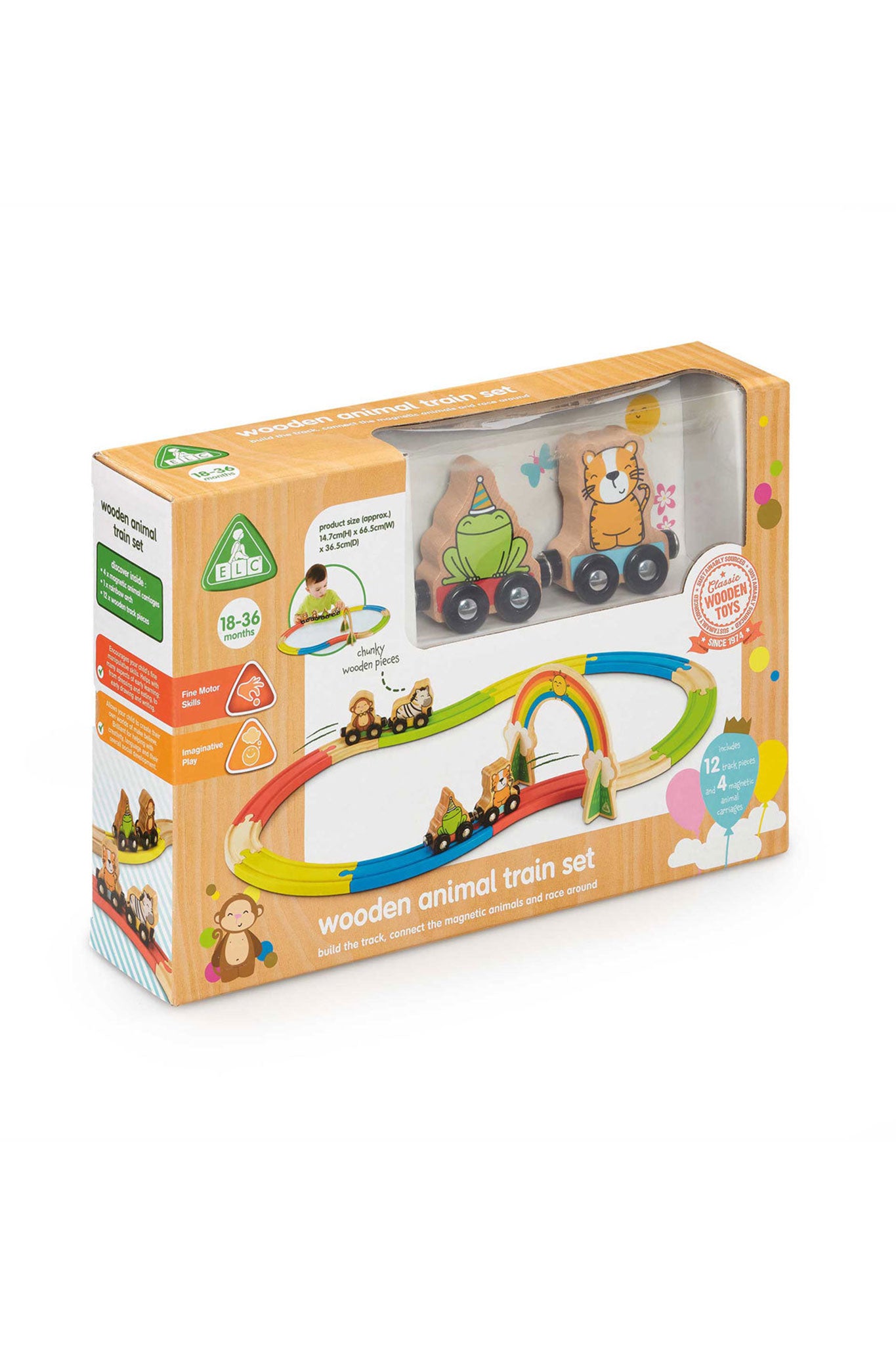 elc wooden train set